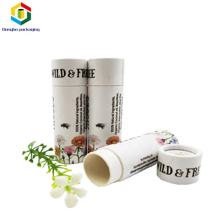 Eco Friendly Cardboard Push Up Deodorant Containers Kraft Lip Balm Paper Tube