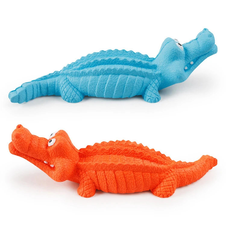 Eco-Friendly Stocked Super Bite-Resistant TPR Large Crocodile Bulk Cheap Interactive Chew Pet Dog Toys