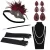 Ecoparty 20s Flapper Gatsby Sequin Beaded Evening Cocktail Dress with Accessories Set
