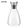 EFINE Heat Resistant Borosilicate Water Carafe Glass Fruit Tea Pitcher with Stainless Steel Flow Lid