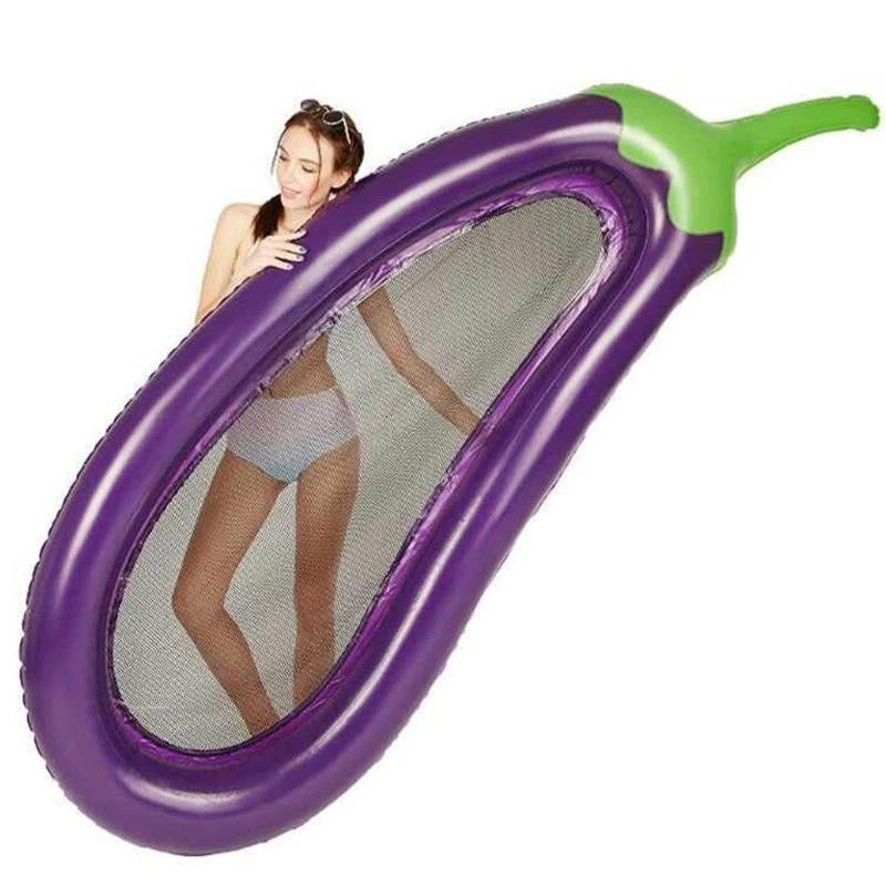 Eggplant Style Summer Inflatable Swimming Pool Toys Floats Swimming Ring
