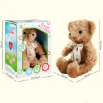 Electric English singing doll baby animal bear plush toy from shantou