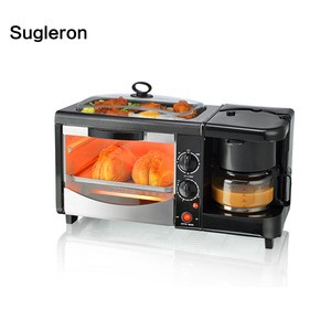 electric heater 3 in 1 Breakfast Maker with black color
