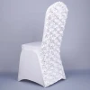 Elegant Colorful Wedding Satin Rosette Embroidery Spandex polyester Chair Cover