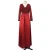 Import Elegant High waist fashion Splicing Long sleeve Sexy V-neck Long burgundy party women evening dress from China