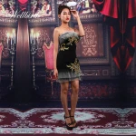 Elegant lace applique sleeveless straight cocktail skirt black bodycon strapless short cocktail dress