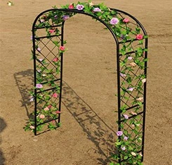 Elegant wrought iron garden pergola arbor metal trellis rose arch