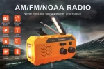 Emergency Handcrank Flashlight Solar Radio with Phone Charger
