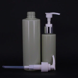 Empty Wholesale 30ml 60ml 120ml Green plastic PET shampoo bottles with locked lotion pump