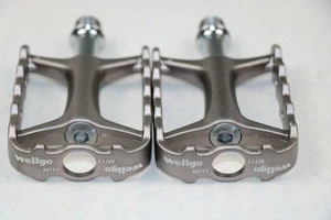 Enwe Grey Color Wellgo M111 MTB Bicycle Parts Aluminum Pedals with Cr-Mo Spindle