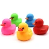 Esalink Vinyl PVC plain color baby bath floating toy pass American European standard duck animal