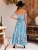 Import Ethnic new 2018 Fashion printing Women Maxi print dress Swing Skirt long high quality Summer Beach Chiffon Party style Wrapped c from China