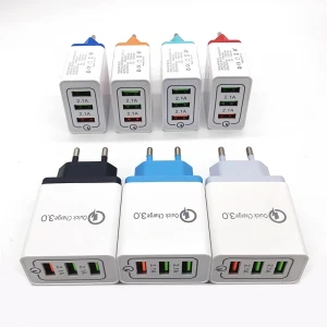 EU US QC 3.0 USB Quick Charger 3 Ports Mobile Phone Fast Charger Travel Adapter Wall Charger Power Adapters Charging Adapter