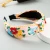 Import European and American fashion high-end fabric individuality ethnic style embroidery flower female simple headband from China