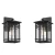 Import Exterior Garden Lamp Waterproof Sconce Lamps Black with Clear Seeded Glass Outdoor Wall Mounted Lights from China