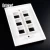 Import Face plate USA type 6port RJ45 wall plate keystone universal faceplate from China