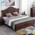 Import Factory Direct Sale Bedroom Furniture Comfortable Dark Color King Size Simple Style Wood Bed from China