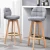 Import Factory Directly Small MOQ Velvet Swivel Modern Wood Bar Stool Chair Wooden Bar Stools from China