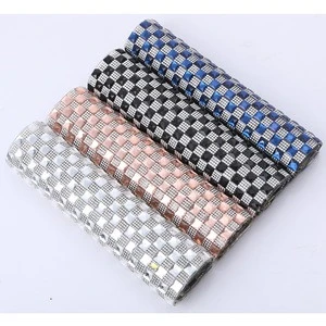factory fancy crystal rhinestone mesh trimming sheet for handbag/shoe/phone /24x40mm iron on sticker