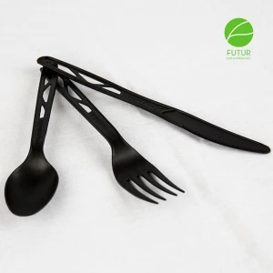 Factory manufacture Plastic Cutlery Kit Compostable Cutlery Set