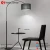 Import factory price modern iron bent floor lamp with fabric shade Adjustable Height with CE VDE FCC holder for hotel living rooms from China
