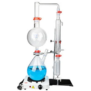Factory supplies chemistry glassware water distiller purifier kit essential oil distillation equipment 500ml