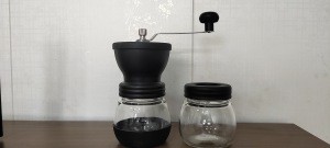 Factory supply explosion-proof glass style hand coffee grinder