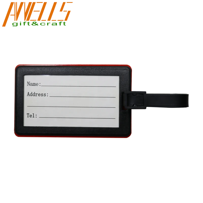 Factory wholesale custom rubber soft pvc luggage tag PVC Promotion gift with plastic buckle
