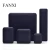 Import FANXI wholesale new luxury navy blue Pu leather Jewellery Packaging Box  with microfiber inside Jewelry Gift set Packing Boxes from China