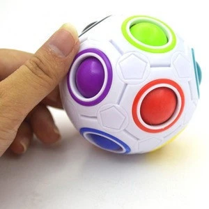 Fashion Adult Kid Ball Magic Cube Toy Plastic Creative Rainbow Football Puzzle Children Learning Educational Fidget Toys