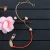 Import Fashion rose gold one crystal red rope and chain braided bracelet in stock from China