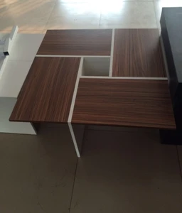 Fashionable cheap price wood material chipboard coffee table