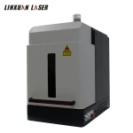 fast enclosed 50 20 30 watt stainless steel small cnc 3d fiber laser marking machine fibre source