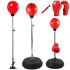 FastShipping Punching bag Speed Ball Training with stand For Adults Kids plus boxing G-loves Adjustable height for Home Fitness