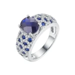 Fine Jewelry Manufacturer Blue Sapphire  Engagement rings for Women