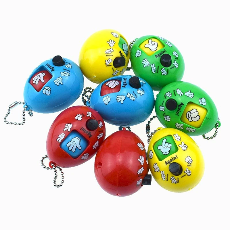 Finger-Guess Game Family Mora Games Keychain Rock Paper Scissors Play Toy Key Chain Face Dolls Round Egg Keychain