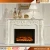 Import Fireplace Frame Stone Artificial Round Marble Natural Fire Place or White Other Fireplaces Indoor Insert with Remote Control from China