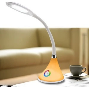 Flexible Usb Smart Touch Table Led Desk Lamp / Folding Office Dormitory Reading Book Light