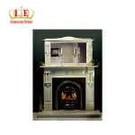Fokison marble three sided fireplace wall with BOM/One-stop service