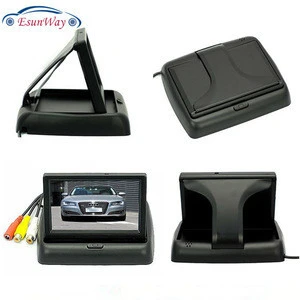 Foldable 4.3Inch Color LCD TFT Reverse Rear view Monitor for Car Back Up Camera