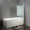 folding bath tub fixed shower door screen