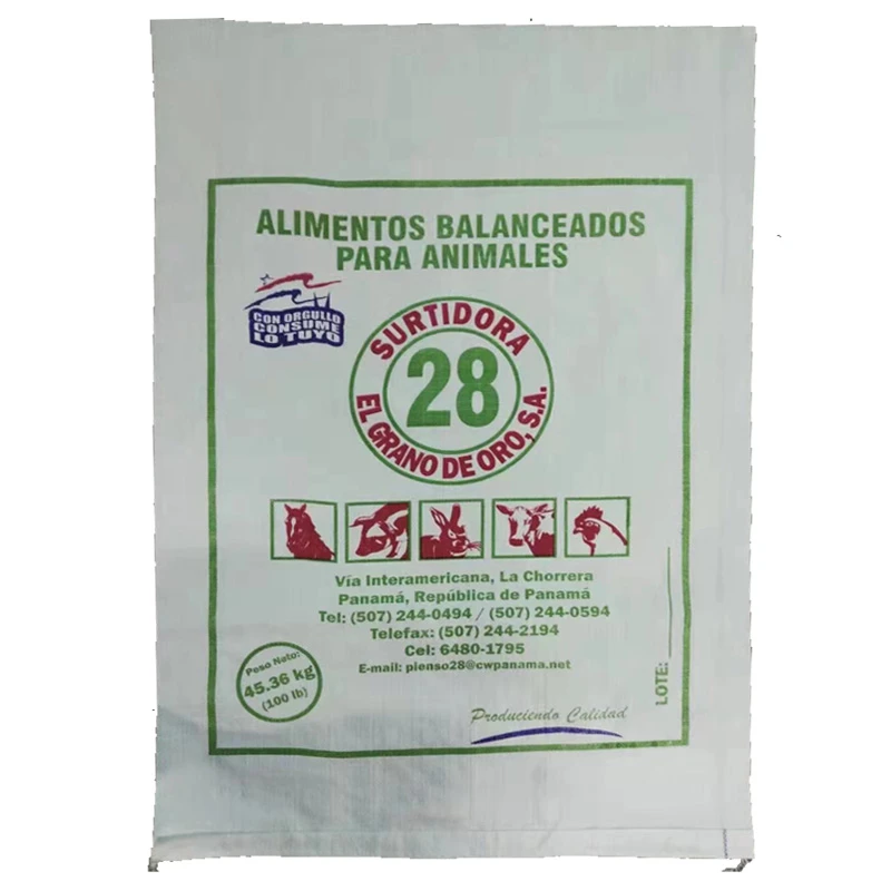 Food grade virgin pp woven bag polypropylene feed bag plastic woven bag manufacturing