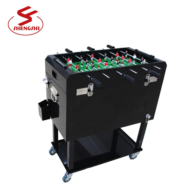 foosball table with cooler box