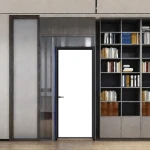 Foshan Swing Doors Manufacturer Modern Aluminum glass porte Villa Aluminium Alloy Tempered Glass door French casement door