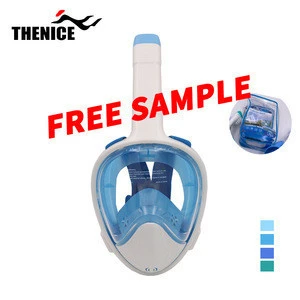 Free sample kuyou thenice  scuba  facemask reusable breathing face  shield snorkel diving  mask