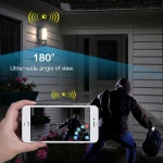 FREECAM Outdoor WiFi NVR KIT CCTV IP Camera System Wireless Security Camera System with Motion Sensor Light and Siren Alarm
