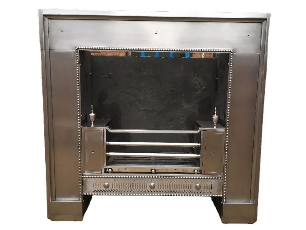 Freestanding modern gas cast iron electric fireplace indoor