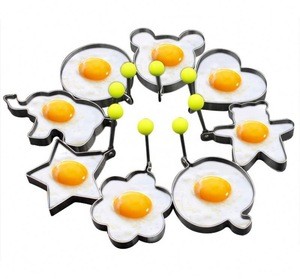 Fried Egg Mold Rings Egg Shaper Pancake Maker with Handle Stainless Steel Egg Form for Frying Cooking