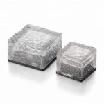Frosted Glass Brick Garden Light Waterproof Solar Ice Cube Rock light for Outdoor Path Light