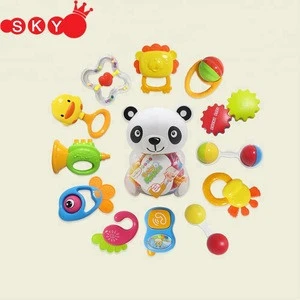 Fruit teether toys lovely bee with yummy face plastic baby rattle